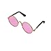 YAODHAOD Pet Sunglasses Classic Retro Circular Metal Prince Sunglasses Funny Cute Puppy Cat Teacher Bachelor Cosplay Glasses Pet Photos Props for Small Dog Cat（2 Pack） (Pink)