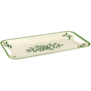 Lenox 870018 Holiday Melamine Rectangle Tray with Handles