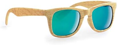 Mo Shades Wood Effect Mirrored Sunglasses. UV 400 protection.