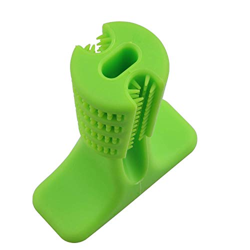 AnyBack Bite Toys Dogs, Dog Toothbrush Chew Toys Pet Chew Bite Brushing Stick Puppy Teething Brush Toy Doggy Pets Oral Care Green Blue 2 Pack - Thumbnail 4