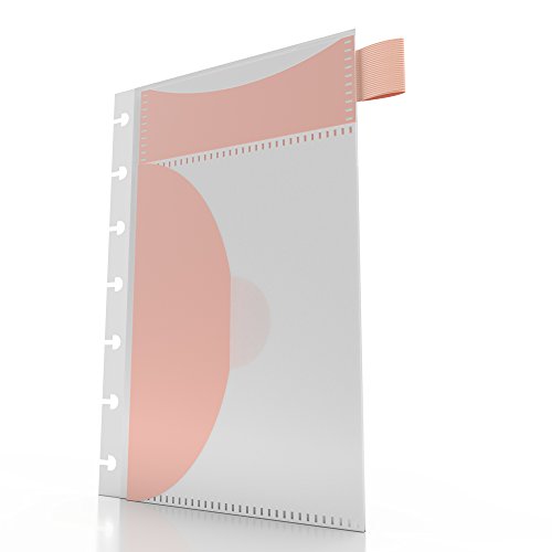 Discagenda Instant Attach Hook and Loop Dashboard with Pen Loop, Card Holders, Envelope and Hook with Adhesive Backing for Customization, for Discbound Planner (Coral Pink, Mini HP (4.6x7in)) - Thumbnail 2