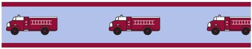 Frankie's Firetruck Baby and Kids Fire Truck Wall Border by Sweet Jojo Designs