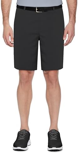 IZOD Men's Golf Swing Flex Stretch Flat Front Short, black, 29 at