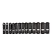 CASOMAN 3/8-Inch Drive Deep Impact Socket Set, Metric, Cr-V, 6-Point, 7mm - 19mm, 13 pcs Sockets Set