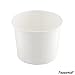Tezzorio (Set of 100) 12 oz White Paper Soup Containers with Lids Combo Pack, Take Out Hot/Cold Food Containers, Ice Cream/Frozen Yogurt Dessert Cups, / To-Go Disposable Deli Containers