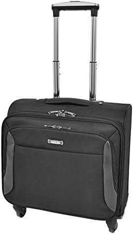 Four Wheel Pilot Case Briefcase Hand Luggage Executive Flight Cabin Bag HOL55 Black