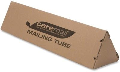 Caremail Triangle Mailing Tube - 2quot; x 18quot; - Kraft - 12/Pack - Brown