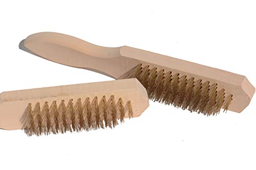 DS-Space Wooden Handle large File Brush & Card, File Cleaning, Rust removal Brush, 2-Pack