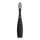 FOREO ISSA Hybrid Rechargeable Electric Toothbrush with Silicone and PBT Polymer Bristles, Cool Black