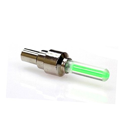 image for Ocathnon 2 Pack of Waterproof Led Flash Tyre Wheel Valve Cap Light for