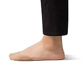 Toe Cover Socks with Clear Elastic Band - SHEEC Slingback - Tan Large 3 pairs