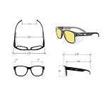 31ApPRu143L. SS150 MAGID-Y50BKAFA-Iconic-Y50-Design-Series-Safety-Glasses-with-Side-Shields-ANSI-Z87-Performance-Scratch-Fog-Resistant-Reduce-Eye-Strain-Fatigue-Cloth-Case-Included-Amber-Lens-1-Pair