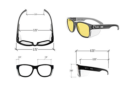 31ApPRu143L MAGID Safety Glasses Y50BKAFA Iconic Y50 Design Series Safety Glasses with Side Shields | ANSI Z87+ Performance, Scratch & Fog… - Image 3
