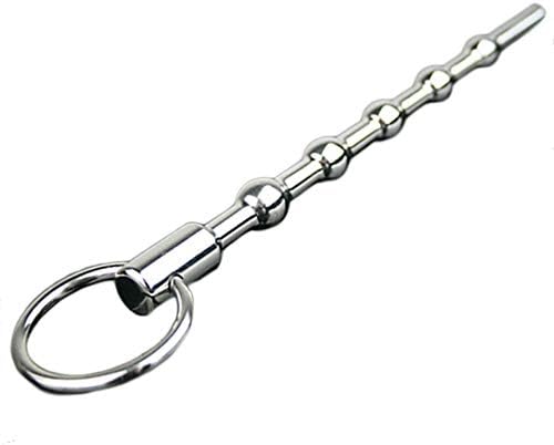 Stainless Steel Sound Dilators Inserts Pénis Plug with Two Rings for Male &Beginner Massage Toys (Size B)