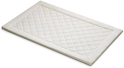 LATO ROSSO - Absorbent Elegant Memory Foam Bath Mat Rug Microfiber Extra Thick with Anti-Skid Bottom Pad Non-Slip Dry Quick X-Large 30in L x 19in W x 1in T Diamond Design (30Wx19L, Off-White)