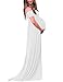 Ruici Maternity Split Front Photography Gown Cotton Maxi Photos Shoot Dress