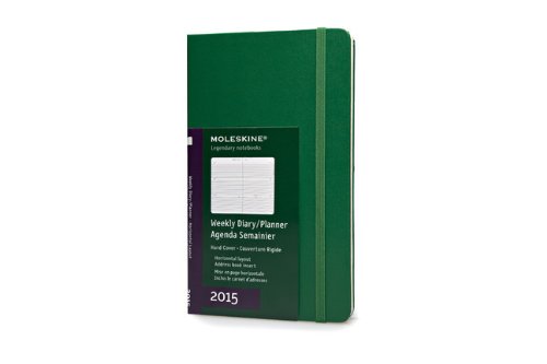 BEST Moleskine 2015 Weekly Planner, Horizontal, 12 Month, Large, Oxide Green, Hard Cover (5 x 8.25) PPT