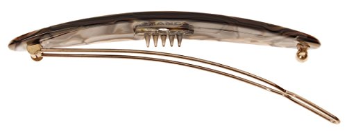 France Luxe Oblong on Tige Boule Barrette - Onyx