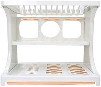 MIAO Armario de Cocina de plástico Escurridor de Platos Estante de