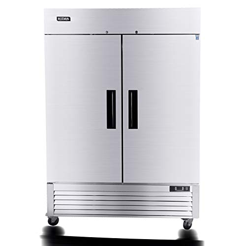 Commercial Refrigerator Upright Mount 2 Door Fridge with Digital