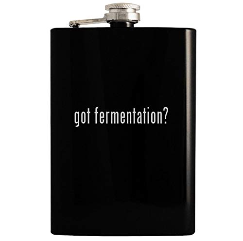 got fermentation? - Black 8oz Hip Drinking Alcohol Flask