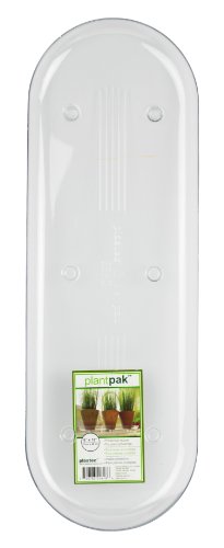 Plastec PLIPAK618 Oval Plantpak Saucer, Clear, 18-Inch