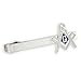 Forge Masonic Compass Enamel Silver Tie Bar