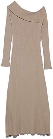 Amazon Co Jp Fray I D フレイアイディー アシメリブニットワンピース Fwno レディース ドレス 21春 美シルエットドレス Beg ベージュ Freeサイズ 服 ファッション小物