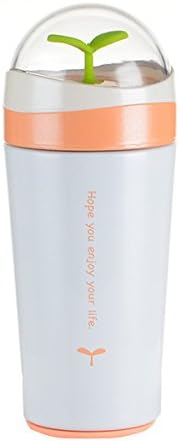 Double Wall Insulation Cup Creative Sprout Vacuum Cups Stainless Steel Cute Children Water Bottles for Kids 8 oz (Pink)