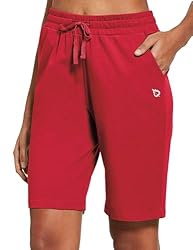 baleaf Women's 10" Bermuda Shorts Long Cotton