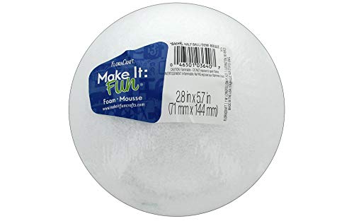 FloraCraft CraftFōM Half Ball 2.8 x 5.8 Inch White