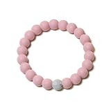 Mama & Little Linda Silicone Teething bracelet for Moms in Rose Quartz - Teething Beads and Baby Teething Toys