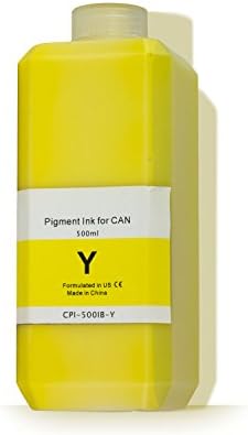 OfficeSmartInk Refill Ink Canon Compatible Yellow Pigment Ink 500ML (16.91 fl oz) Bottle - 1PK