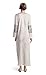 R.Vivimos® Women Cotton 3/4 Sleeve V Neck Side Split Long Dresses + Lining 2 Piece X-Large White