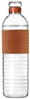 Vatiri Roy Series Handmade Glass Water Bottle, 1000ml 37.2 fl oz, Chocolate Brown