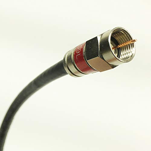 PHAT SATELLITE INTL RG59 Coaxial Cable, 20 AWG Solid Core CCS, Weather Seal Brass RG59