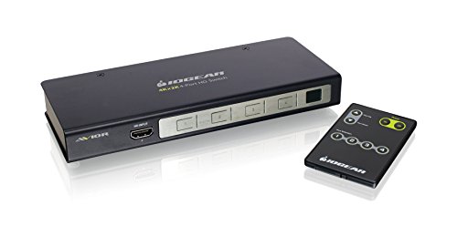 IOGEAR 4K UHD 4-Port HDMI Switch with RS-232 Support, GHSW8241