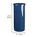 mDesign Modern Plastic Toilet Tissue Paper Roll Holder Canister Stand with Lid - Vertical Bathroom Storage for 3 Rolls of Toilet Tissue - Holds Large Mega Rolls - Navy Blue