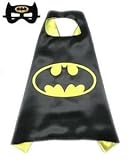 Kids Capes Superhero and Princess Cape and Mask Sets, Great for Dressing Up with Costumes & Playing (Batman)