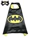 Kids Capes Superhero and Princess Cape and Mask Sets, Great for Dressing Up with Costumes & Playing (Batman)
