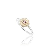 Pandora Blooming Dahlia, Cream Enamel, Clear