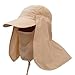 Summer Sun Hat By Page One,360°Outdoor Sun Protection Fishing Hat With Removable Neck&Face Flap Cover,UPF 50+ Cap For Men And Women