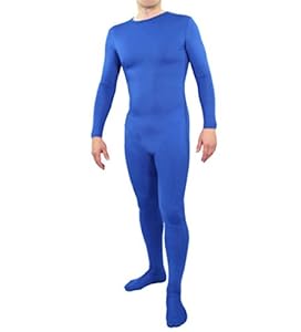 Ensnovo Adult Lycra Spandex One Piece Unitard Full Bodysuit Costume Royal Blue, XL