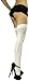 ToBeInStyle Women's Nylon Thigh High Schoolgirl Opaque Stockings - One Size - White