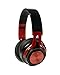 PowerLocus P3 Bluetooth Headphones Over-Ear, [26h Playtime] Wireless Hi-Fi Stereo Headphone, Foldable with Mic, Deep Bass, Wired Mode for Cell Phones/Laptop/PC/TV (Black/Red)thumb 1