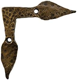 Corner Bracket 3.75" For Doors or Furniture Solid Silicon Bronze Oil Rubbed Bronze Finish Handmade Copper Canyon Foundry