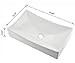 Ufaucet Modern Above Counter White Ceramic Bathroom Vessel Sink, Without Pop-up Drain