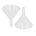 uxcell 2 Pcs 60ml 2 5/9inch Mouth Dia Laboratory Clear White Plastic Filter Funnel