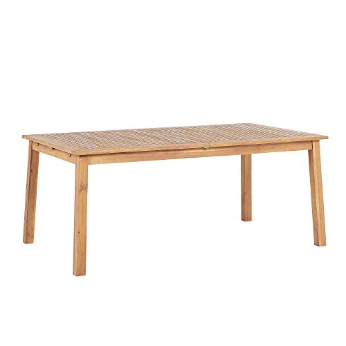 Gartentisch Akazienholz Hellbraun rechteckig ausziehbar 180/240x100 cm Cesana – Bild 6