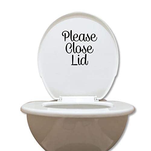 Bathroom Toilet"Please Close Lid" Toilet Lid vinyl decal